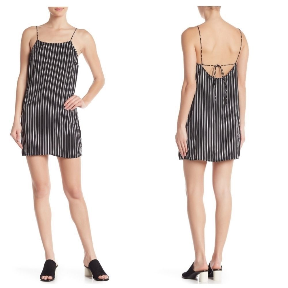 NWOT The Fifth Label Ophelia Stripe Mini Dress In Black W Ivory